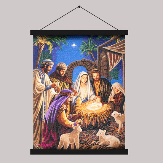 Birth of Christ Crystal Art Scroll Kit 40x50 1