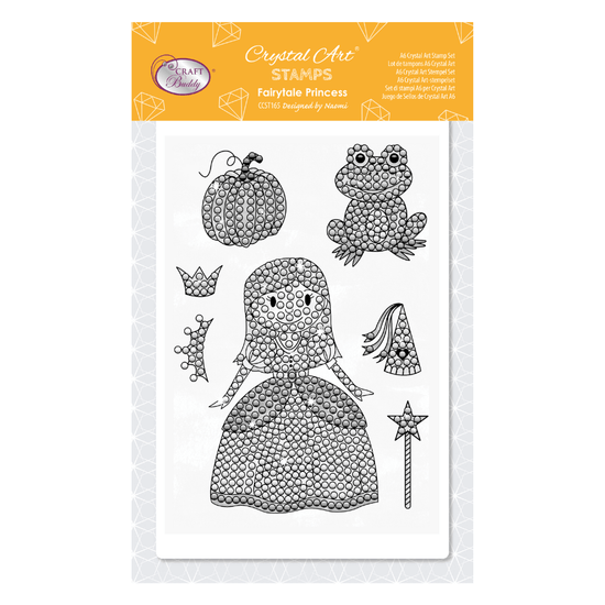 CCST165 Fairytale Princess Crystal Art A6 Stamp Set 6