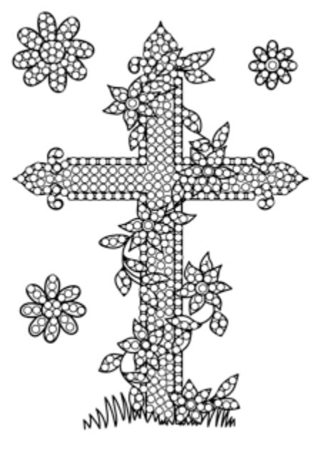 Craft Buddy Crystal Art Ornate Cross A6 Stamp Set