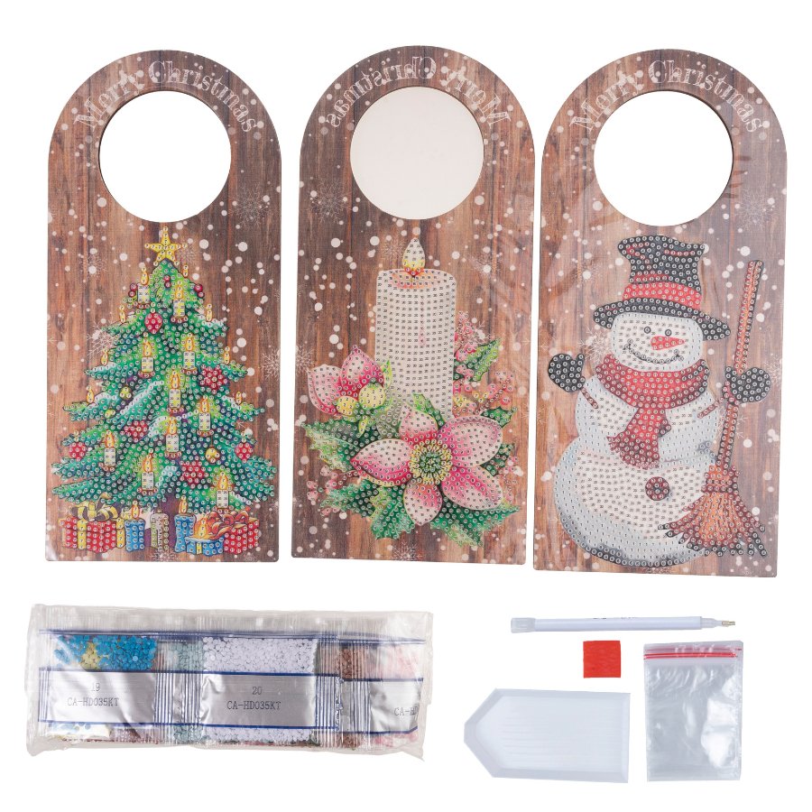 Christmas Door Hangers Crystal Art Decoration Kit 2