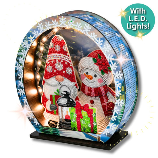 "Christmas Scene" Crystal Art LED 3D Scene Kit