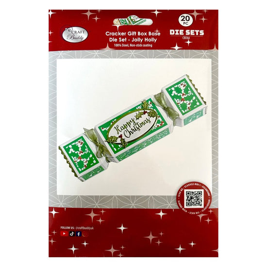 Craft Buddy Cracker Gift Box Die Set Jolly Holly 6