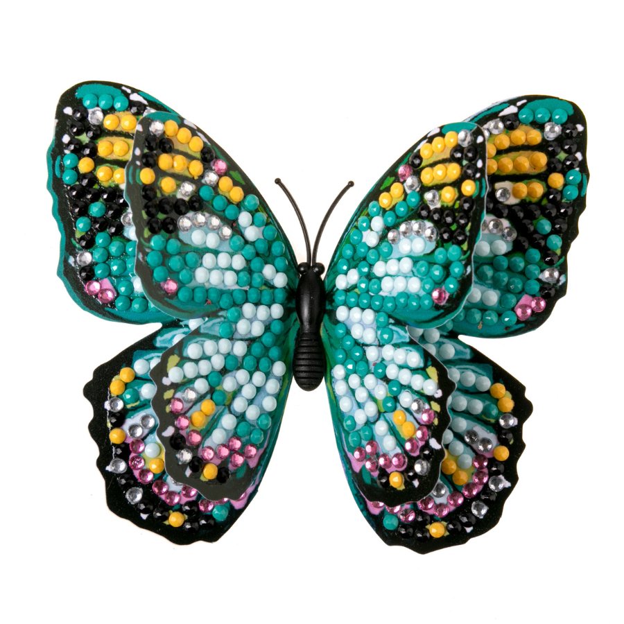 Crystal Art Decorative Double Layered Butterflies - Set of 24