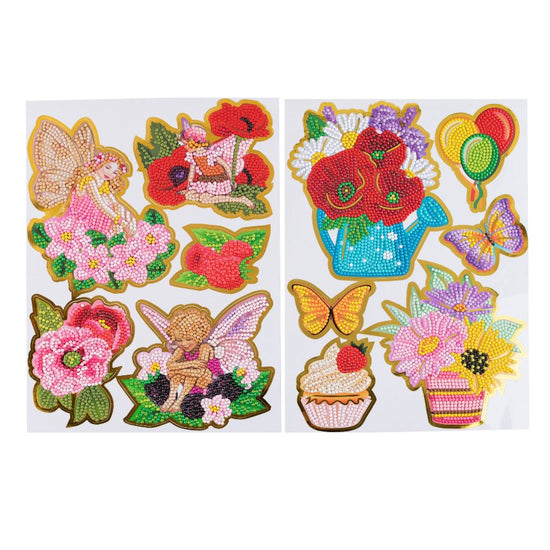 Crystal Art Foil Edged Stickers Fairy Garden12