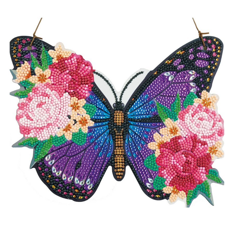Crystal art hanging wall decoration mdf butterfly complete