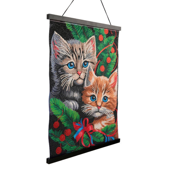 Cute Cats Crystal Art Scroll Kit 40x50 2