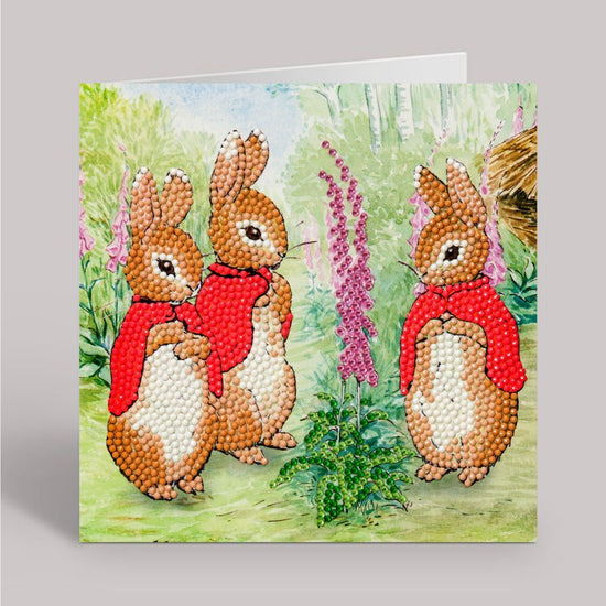 Flopsy Bunnies Crystal Art Card