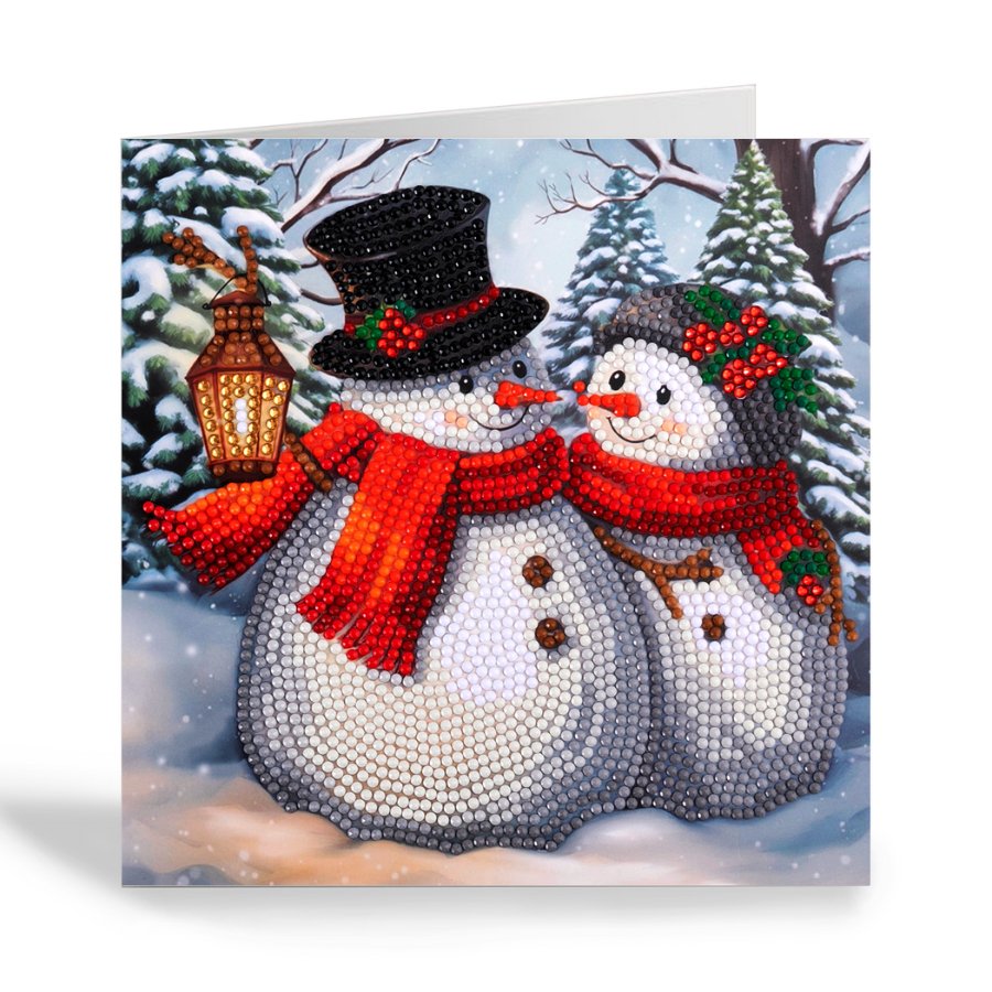 Frosty Merry Crystal Art Card 18x18cm 8