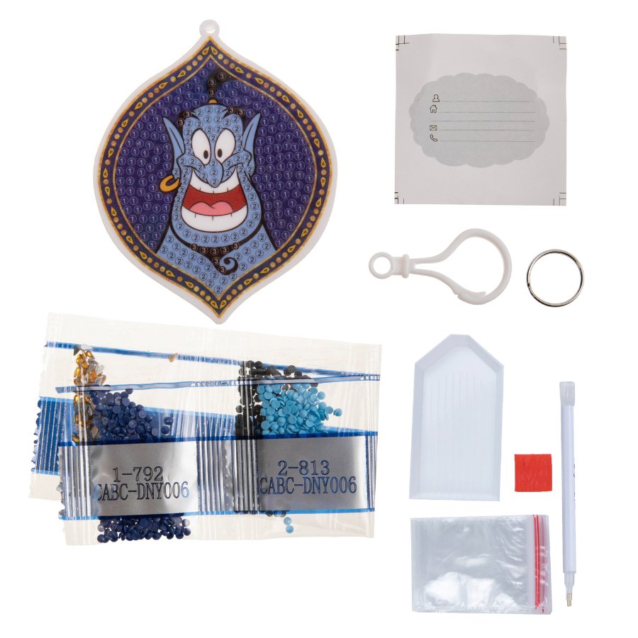 Genie Crystal Art Bag Charm Kit Disney 8