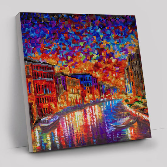 "Grand Canal Venice" by Leonid Afremov Crystal Art Kit 30x30cm