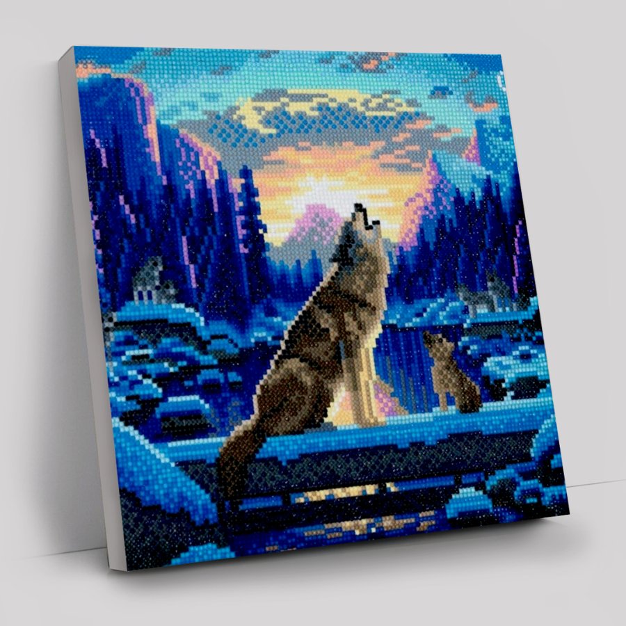 Howling Wolvescrystal Art Kit 30x30cm