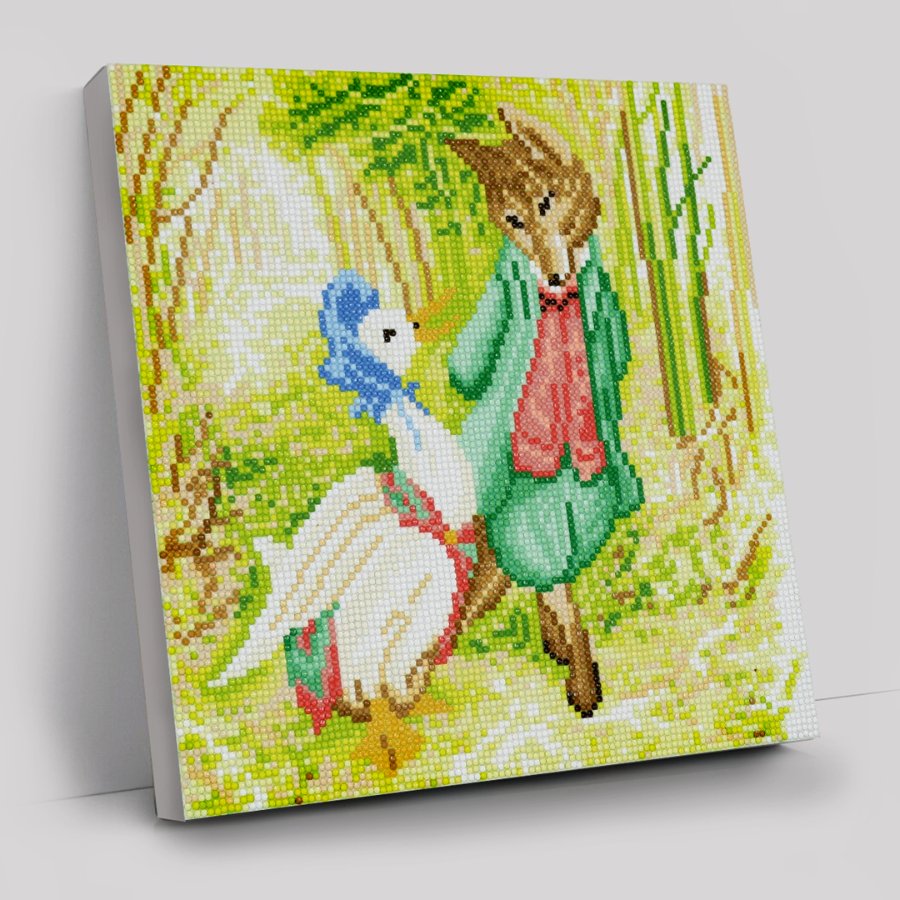 Jemima Puddle Duck Mr Fox Crystal Art Kit 30x30cm