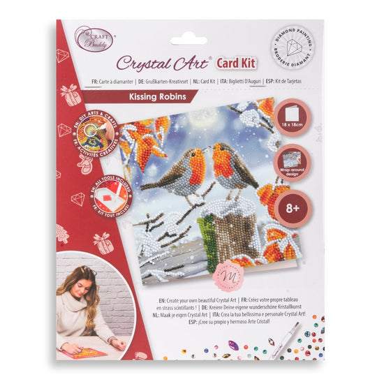 Kissing robins Crystal ArtCard kit-18x18cm 7