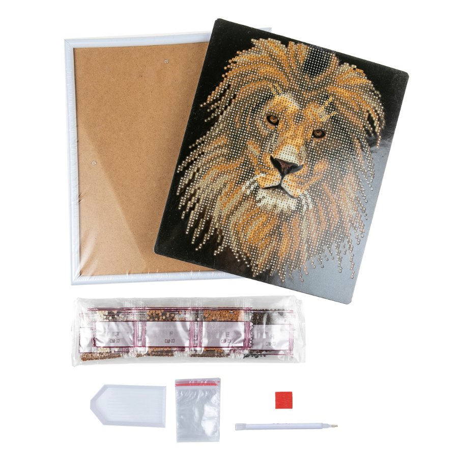 Lion Crystal Art Picture Frame Kit 1