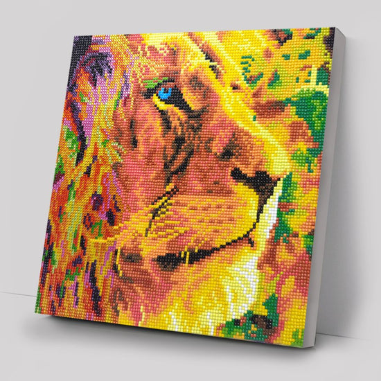 Lions Courage Crystal Art 30x30 Canvas 5