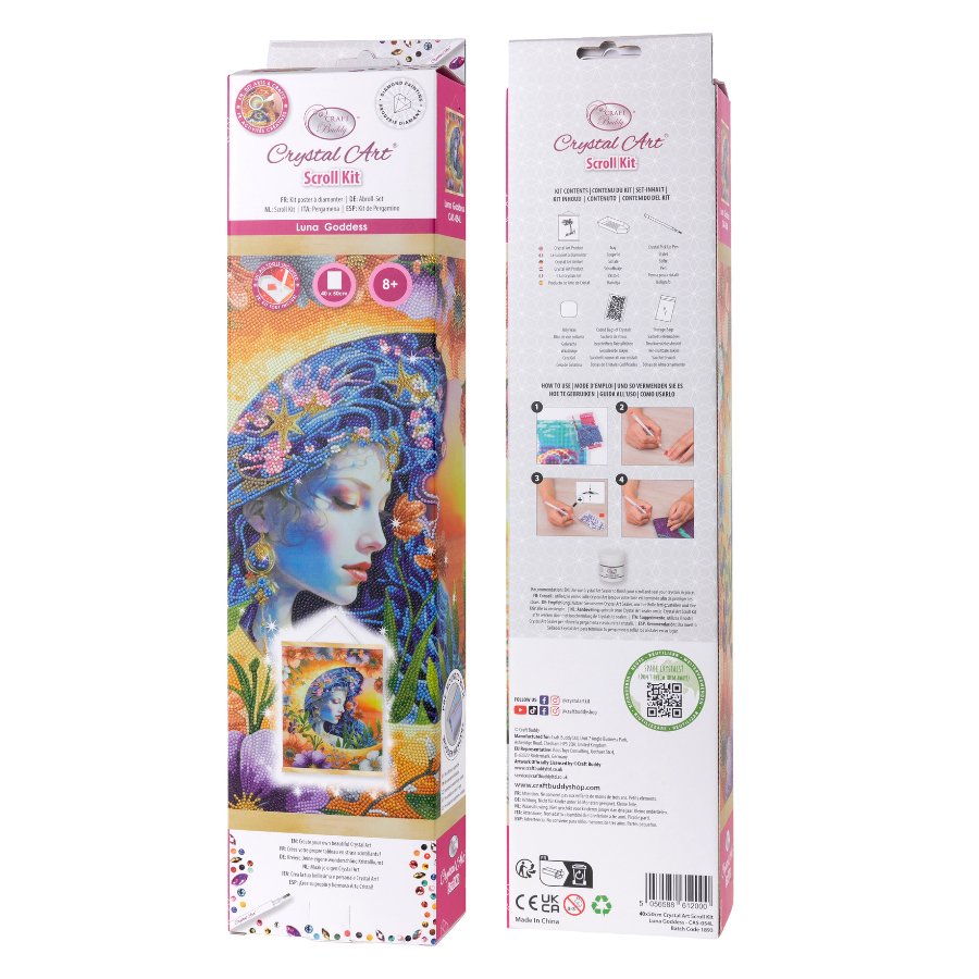 Luna Goddess Crystal Art Scroll Kit 40x50cm 5