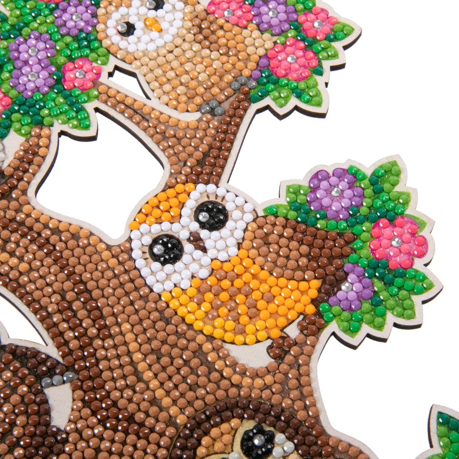 Owl Tree Crystal Art Wooden Decoration 6