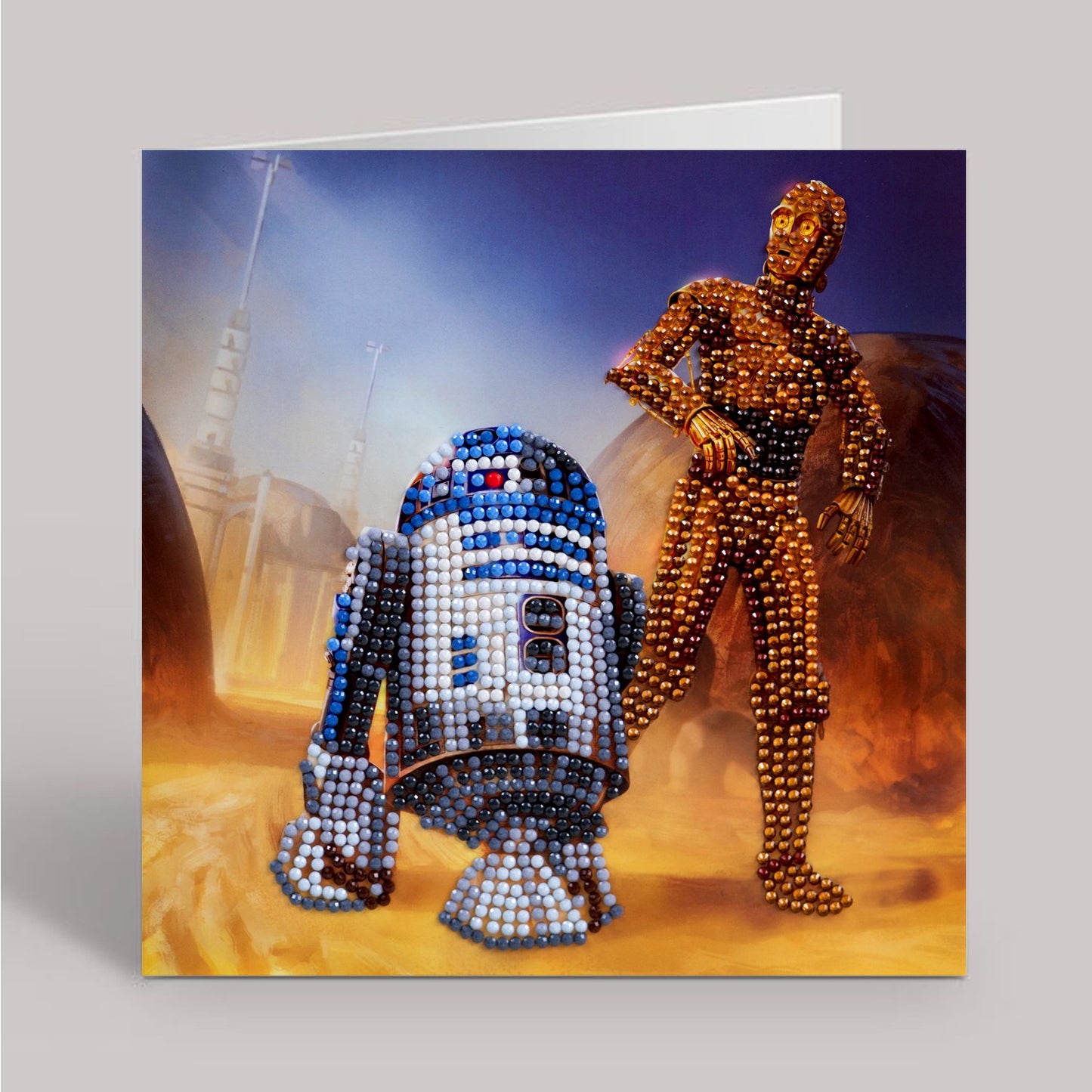 R2d2 c3p0 crystal art card