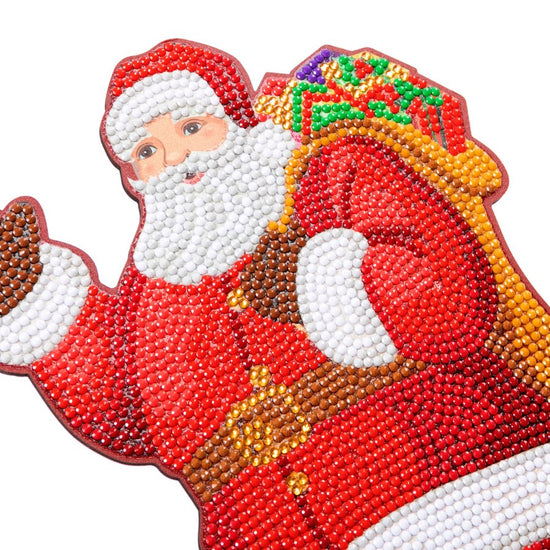 Santa Crystal Art Wooden Decoration 1