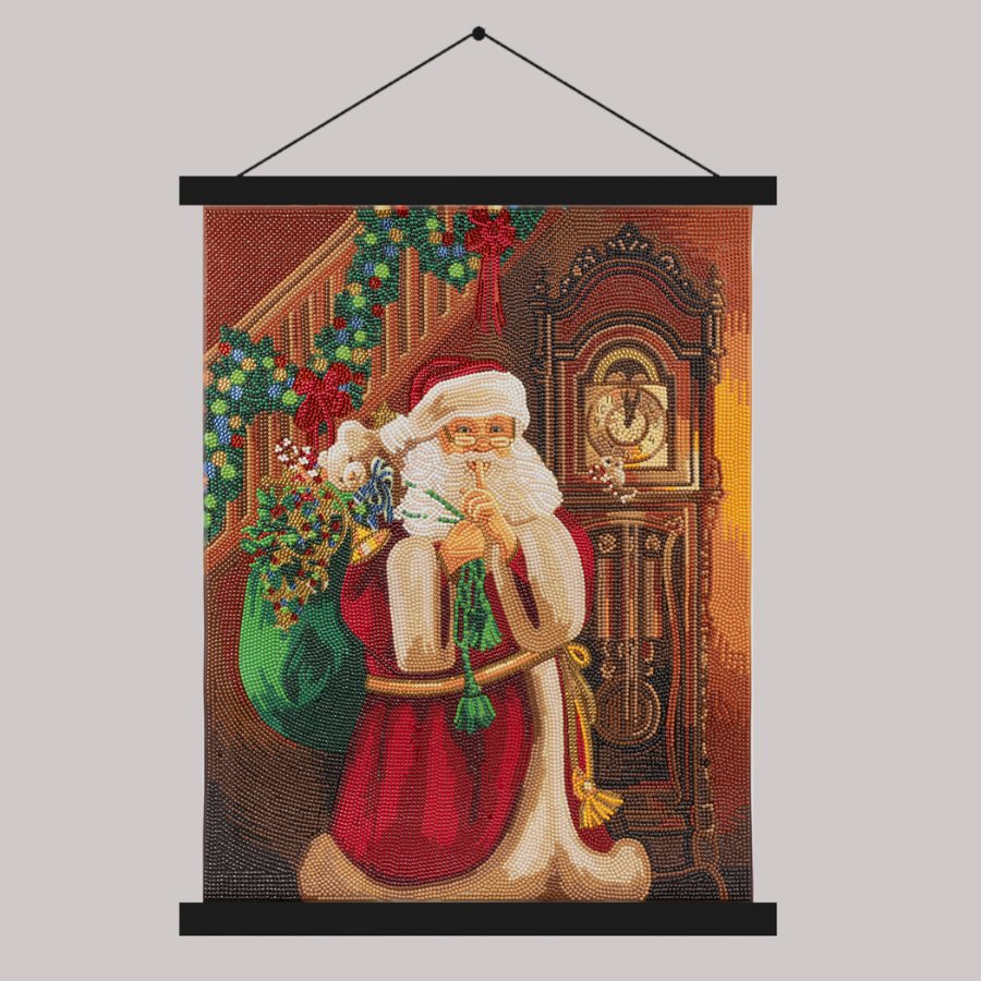 "Santa's Secret" Crystal Art Scroll Kit 40x50cm