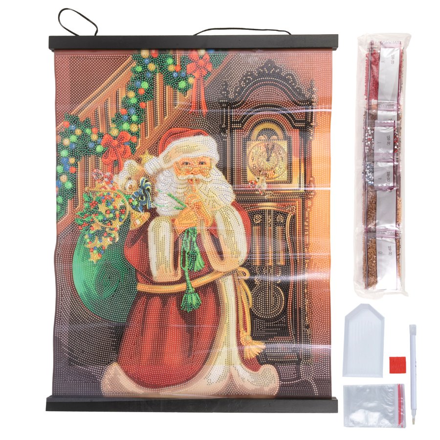 "Santa's Secret" Crystal Art Scroll Kit 40x50cm