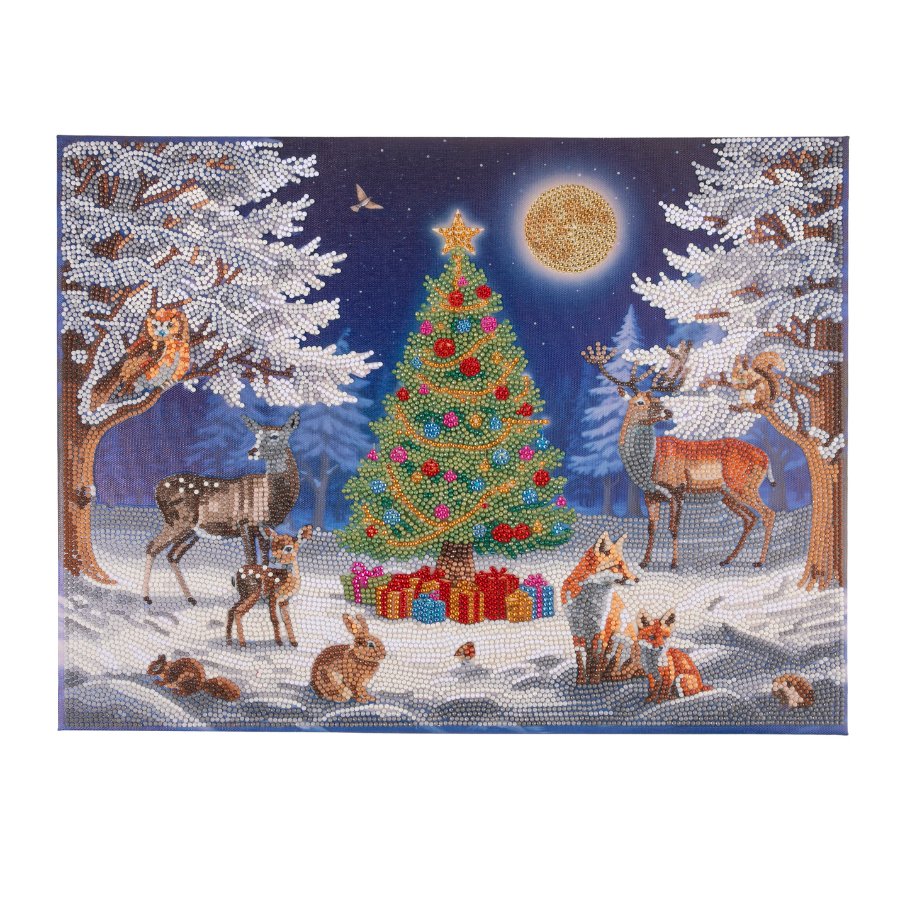 Silent Night Crystal Art Canvas Kit 45x35 4