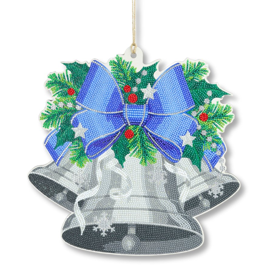 Silver Bells Crystal Art Hanging Decoration Kit 10