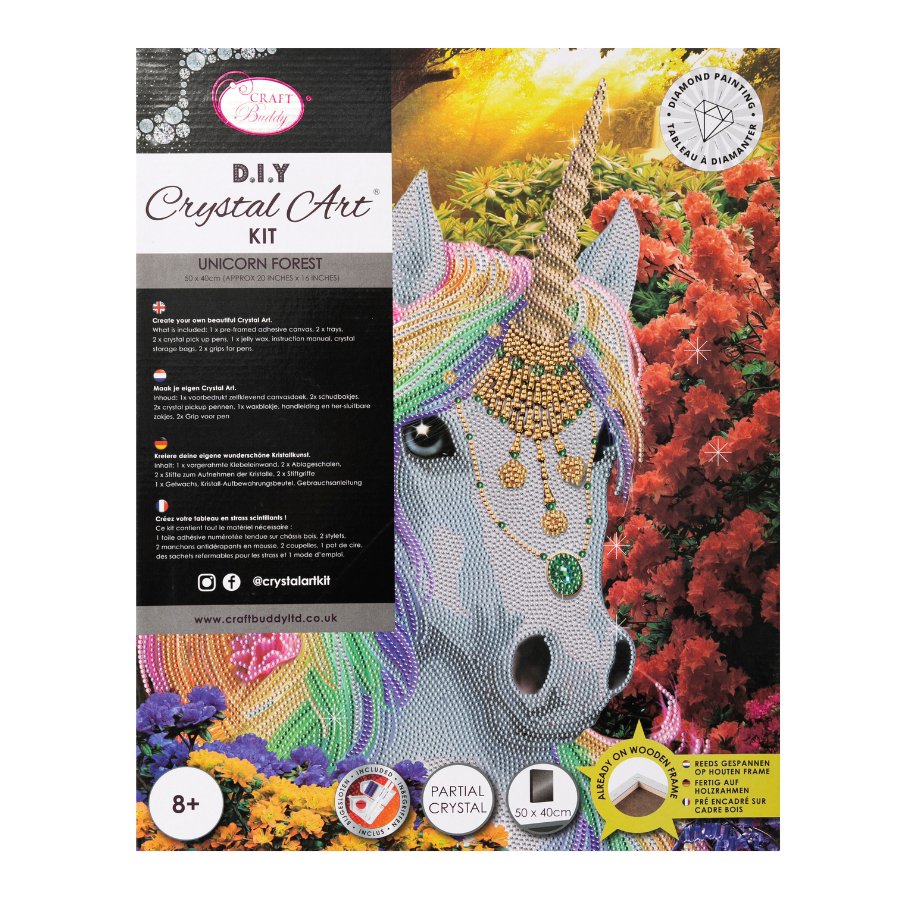 Unicorn Forest 40x50 Crystal Art Kit
2