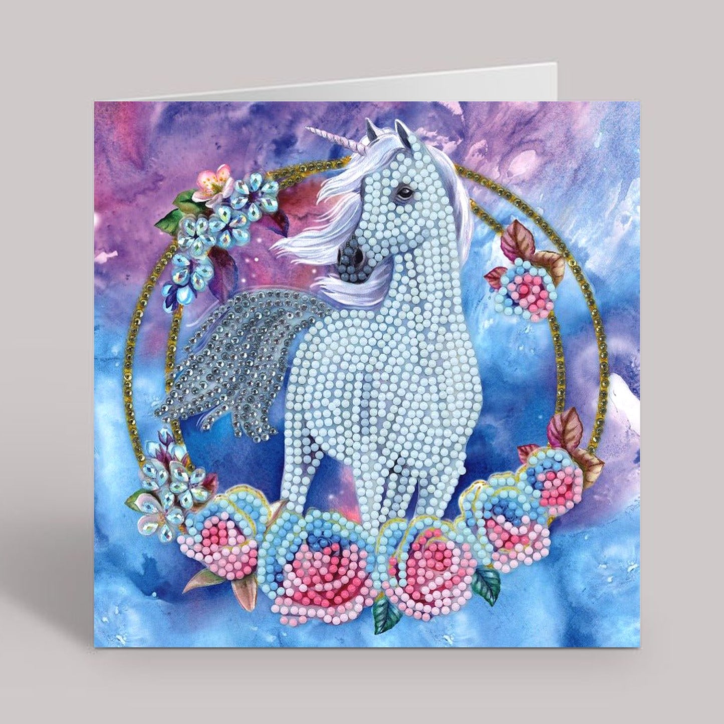 Unicorn Garland Crystal Art-Card 