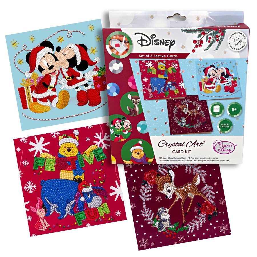 Disney Christmas Cards Set of 3