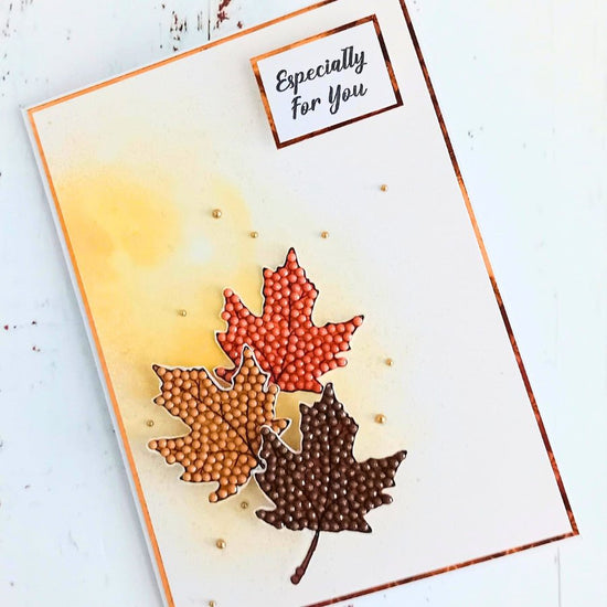 "Fallen Leaves" Craft Buddy Crystal Art A6 Stamp Set