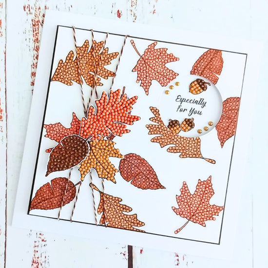 "Fallen Leaves" Craft Buddy Crystal Art A6 Stamp Set