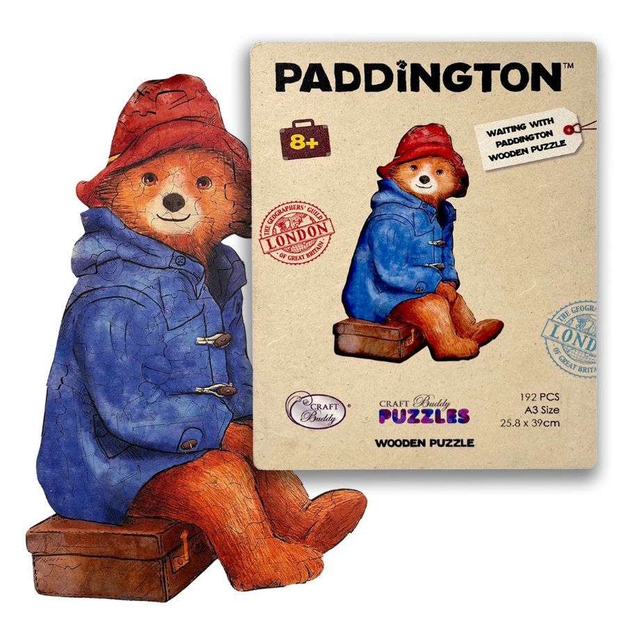 "Waiting With Paddington" A3 Wooden Puzzle