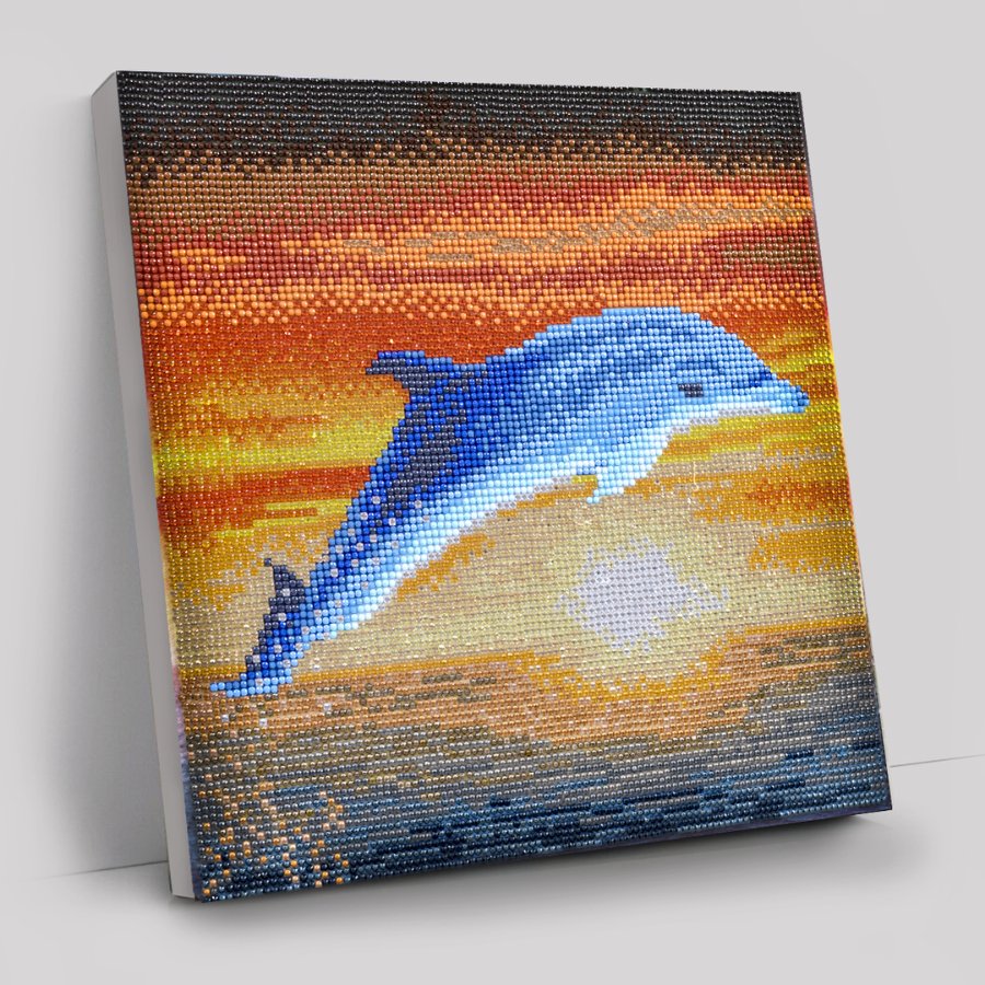 "Dolphin Sunrise" 30x30cm Crystal Art Kit