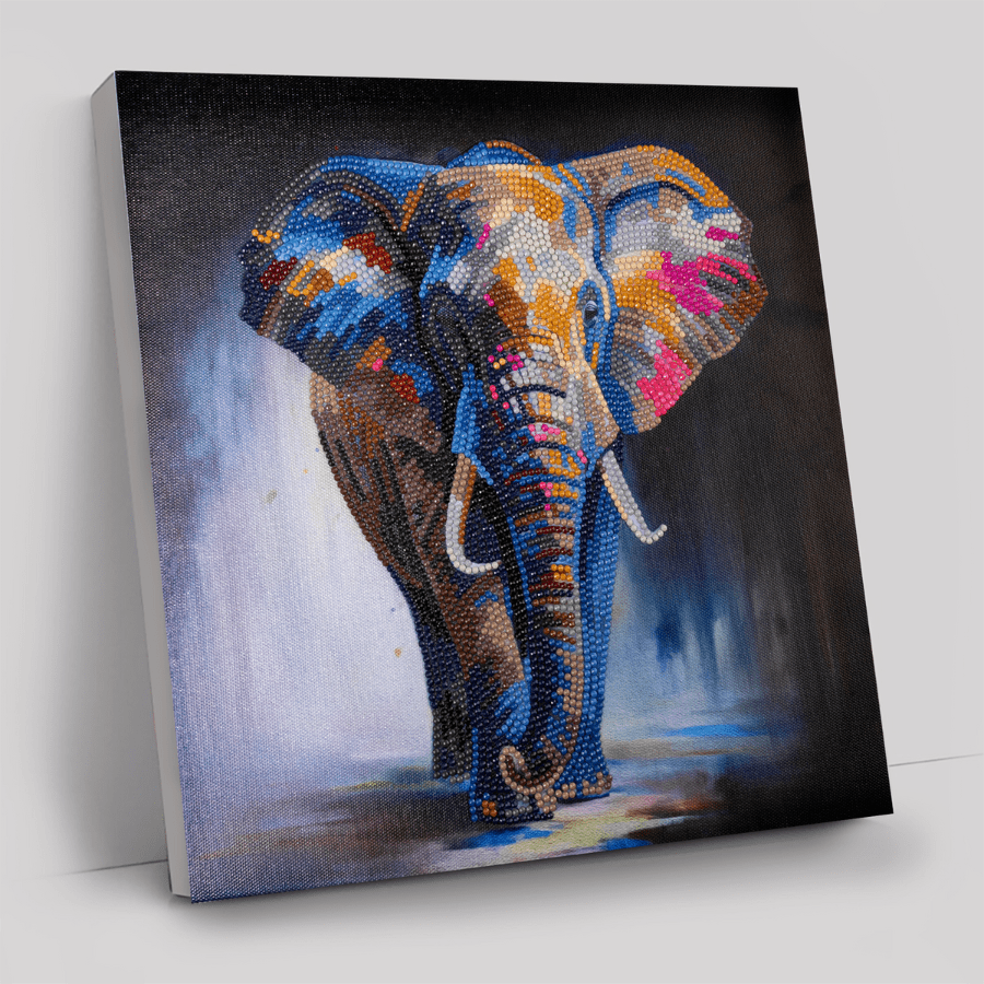 “Majestic Elephant” Crystal Art Canvas 30x30cm