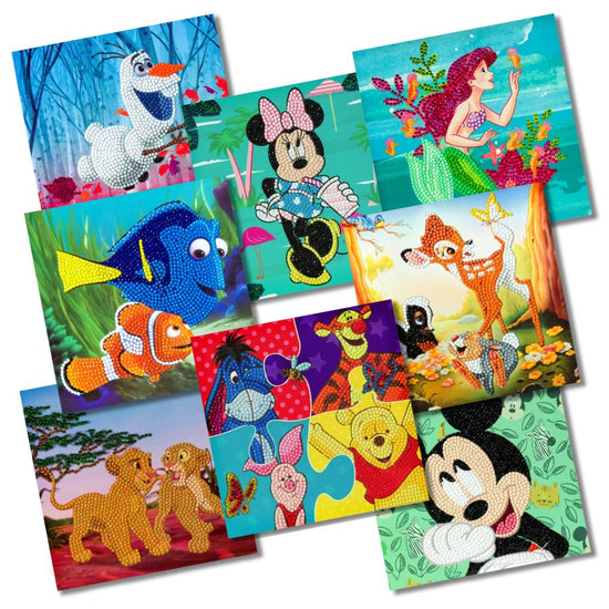 "Disney" Crystal Art Card Set Set of 8