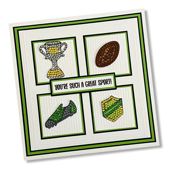 Youre such a great sport Crystal Art A6 Stamp Set 1