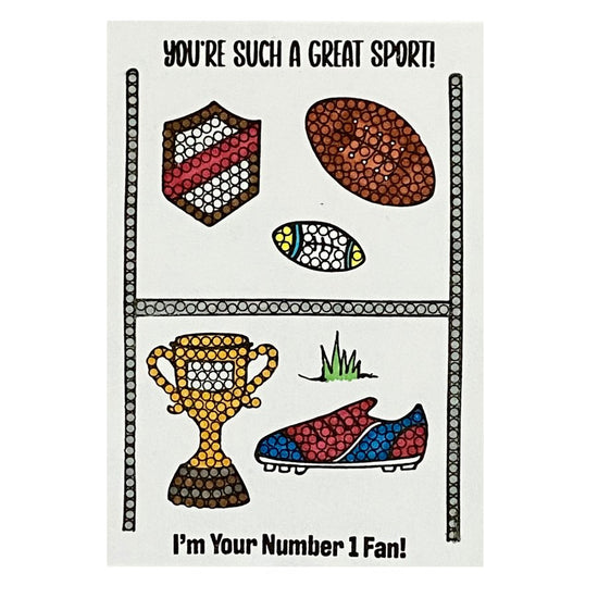 Youre such a great sport Crystal Art A6 Stamp Set 3