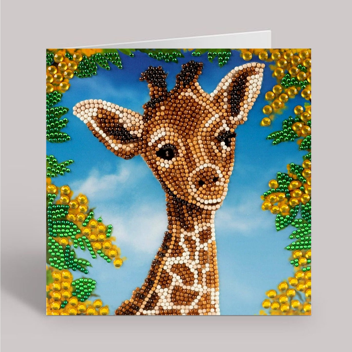 baby giraffe crystal art card