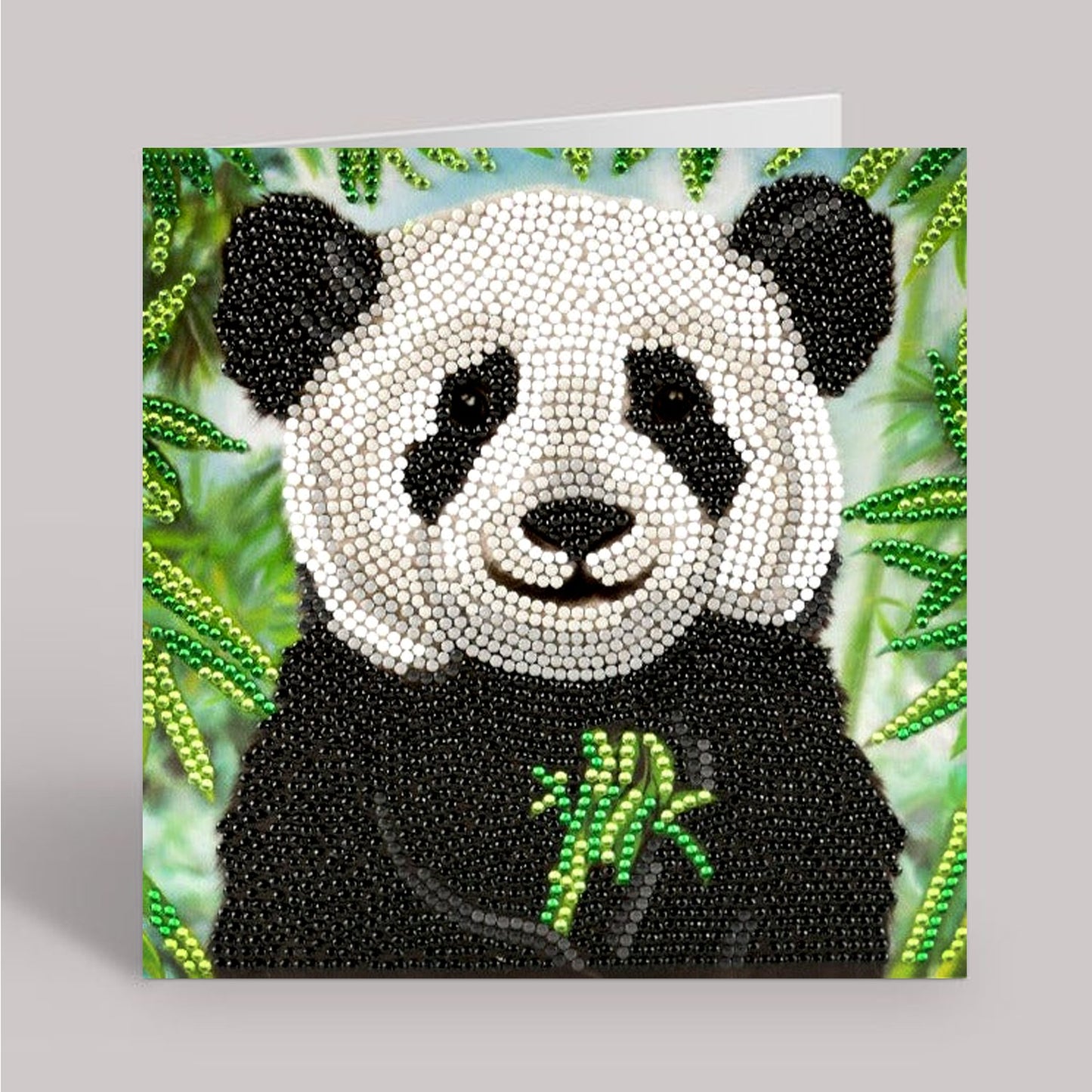 baby panda crystal art card