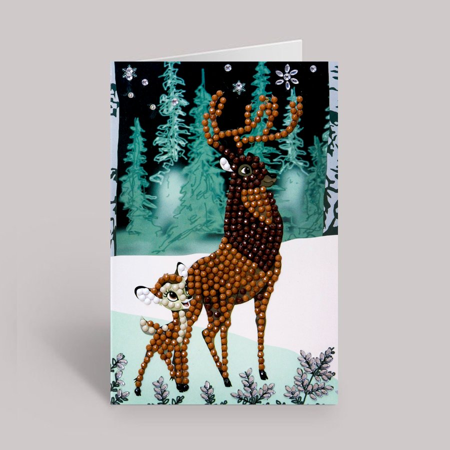 bambi and son crystal art card