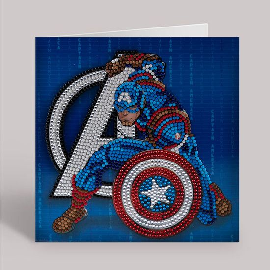 captain america crystal art card