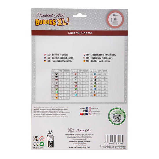 Cheerful Gnome Crystal Art back packaging