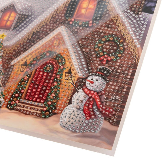 festive cottage Crystal Art Card kit 18x18cm 3