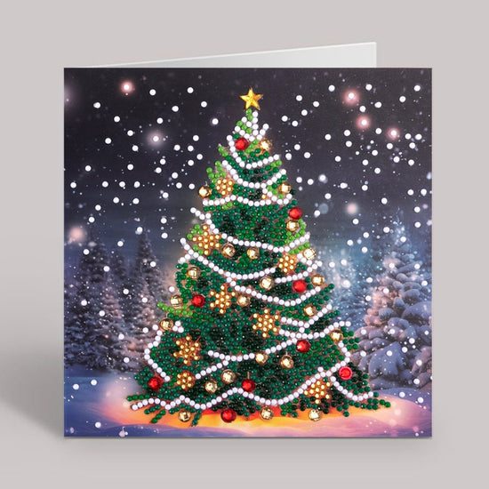 festive fir Crystal Art Card kit 18x18cm 2