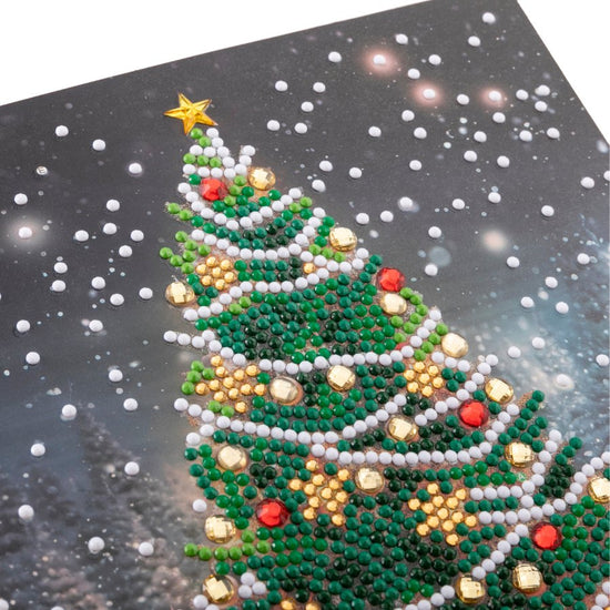 festive fir Crystal Art Card kit 18x18cm 3