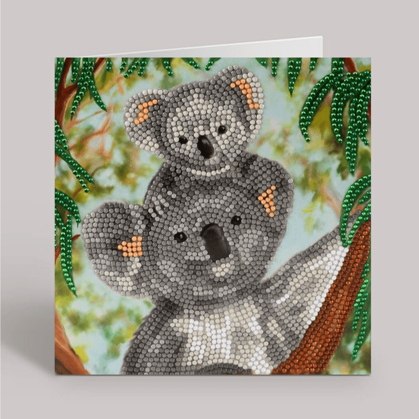 koala cuddles Crystal Art Card 18x18cm