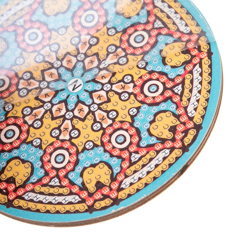 Mandala Crystal Art Wooden Coasters Set of 8 before