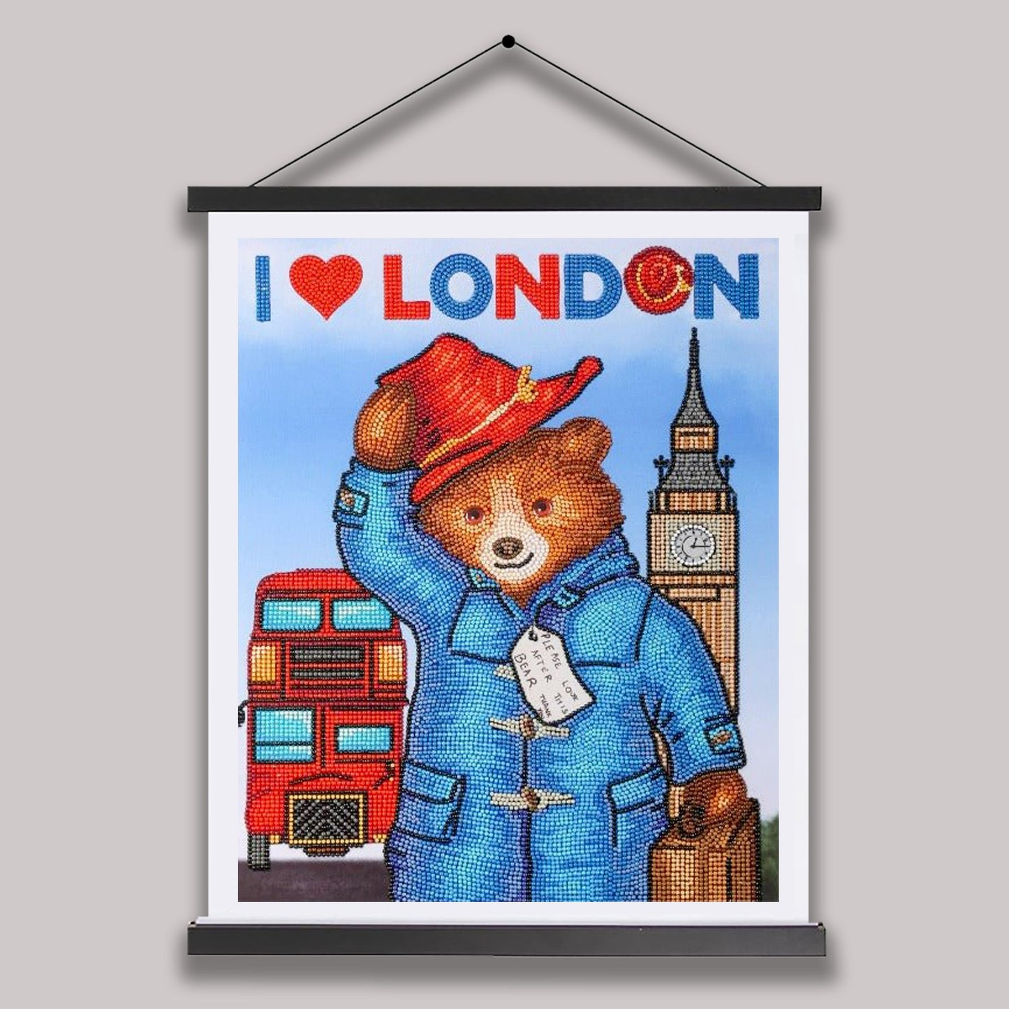 "Paddington in London" Crystal Art 35x45cm Scroll Kit