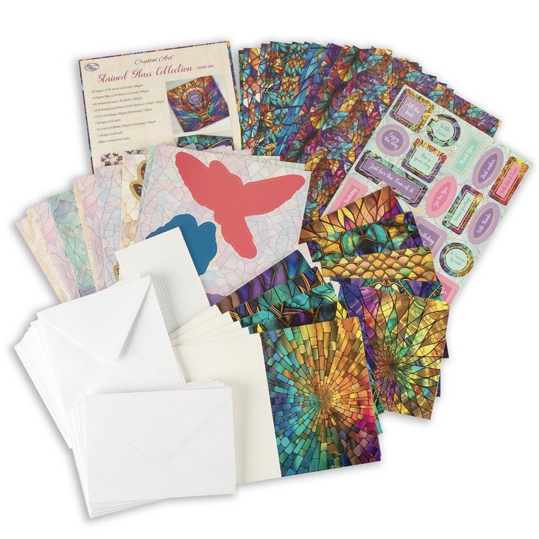 Stained glass papercrafting kit 30x cards